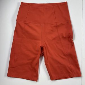Girlfriend Collective Orange Biker Shorts Women Extra‎ Small Athletic Activewear